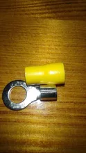 Conector de Cable aislado, 10/25/50/100 Uds. RV5.5-3.5 4 5 6 8 10 12 anillo amarillo 4-6MM, Cable de Terminal de crimpado eléctrico 12-10AWG