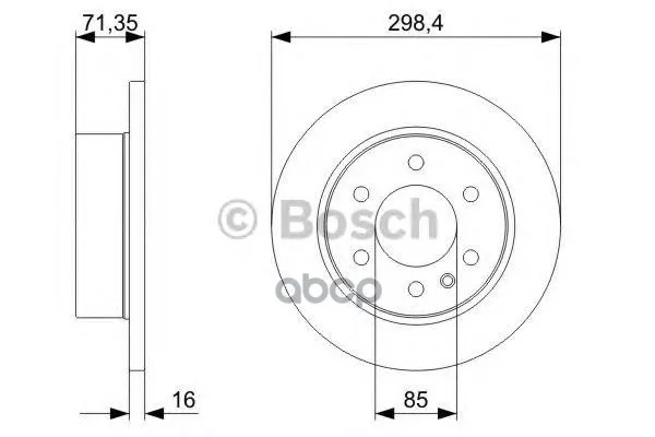 Тормозной Диск Задний 0986479295 Bosch арт. 0986479295