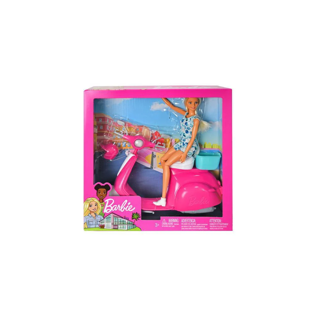 Скутер с куклой Barbie