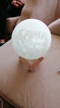 Night-Light Moon-Lamp Gift Photo-Customized 3d-Printing Rechargeable Personality 