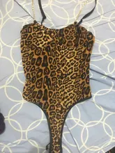 Gagaopt-body de leopardo para mujer, body Sexy ajustado con tirantes de cadena de Metal, mono sin mangas, mono estampado