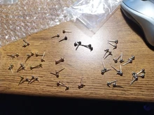 50 unids/lote 3/4/5mm 6 colores Pin finding studs arete pines básicos tapones conector para DIY joyería accesorios suministros