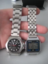 Correa de acero inoxidable para reloj de 18mm, 20mm, 22mm y 24mm para hombre y mujer, banda de Metal sólido cepillado para Gear S3, accesorios para reloj