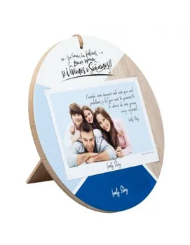 

▷ Round wooden frame with mesage