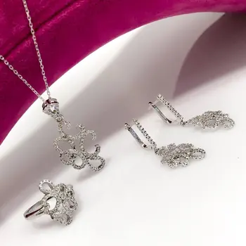 

Diamond Design Work Silver Set Suit