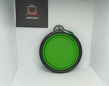 Taza plegable de viaje para alimentación de agua, contenedor portátil de comida para cachorros, para perros y gatos, bandeja de alimentación, 350ML