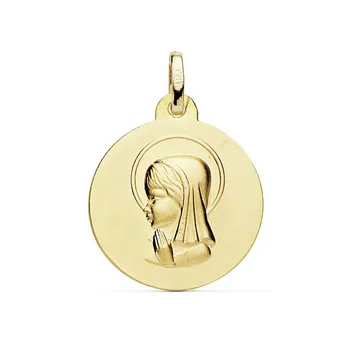 

Medal 18k gold Virgin Girl 18mm. Matte [AB8991GR] -Customizable-RECORDING INCLUDED IN THE PRICE