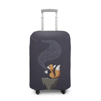 

Case for a suitcase 3D coffee Fox