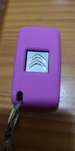 Funda de llave a distancia de silicona con 2 botones para coche, funda de silicona protectora para CITROEN C2, C3, C4, C5, Berlingo Picasso, Peugeot 306, 407, 807