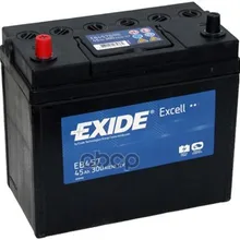 Аккумулятор Excell 12v 45ah 300a 234х127х220 Полярность Etn1 Клемы Jis Крепление B0 EXIDE арт. EB457