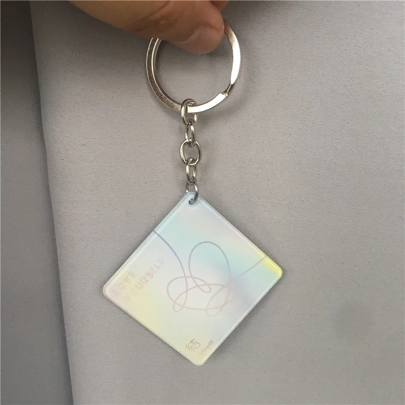 

LOVE YOURSELF ANSWER Tear Her JIMIN SUGA J-HOPE JUNGKOOK V RM Keychain Keyring Phone Stand Holder Laser Key Ring Bag Pendant