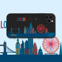 Luxury TPU City Landscapes Phone Case For iPhone 11 Pro X XR XS Max 7 8 6 6s Plus SE 2020 12 Pro Max Back Cover Fundas
