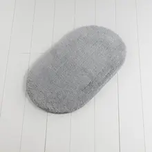 Коврик для ванной-коврики | коврик для ванной нескользящие Противоскользящие коврики цвета серый Овальный 60X100 см