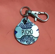 Placa de identificación personalizada para perros, sin etiqueta, placa con nombre para Bulldog Francés, accesorios antipérdida para mascotas, Collar
