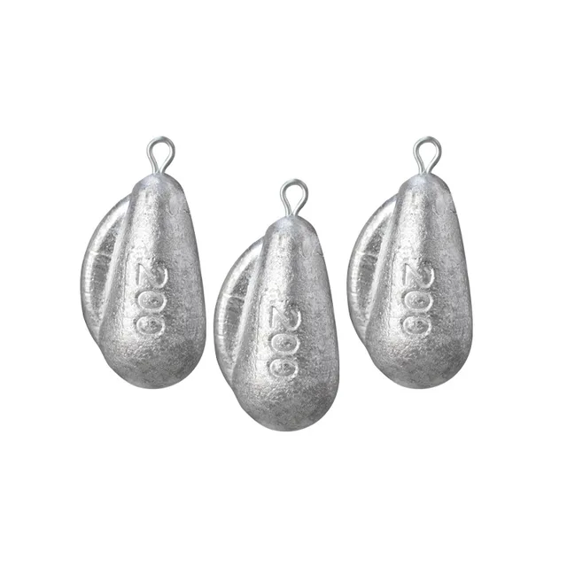 Water Drop Fishing Lead Sinkers 60g 100g 120g 150g 200g 250g 300g Lead  Weights Fishing Hooks Lure Oval Split Tackle Accessories