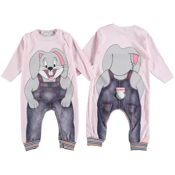 

Bugs Bunny Jeans Pattern Pink Jumpsuit