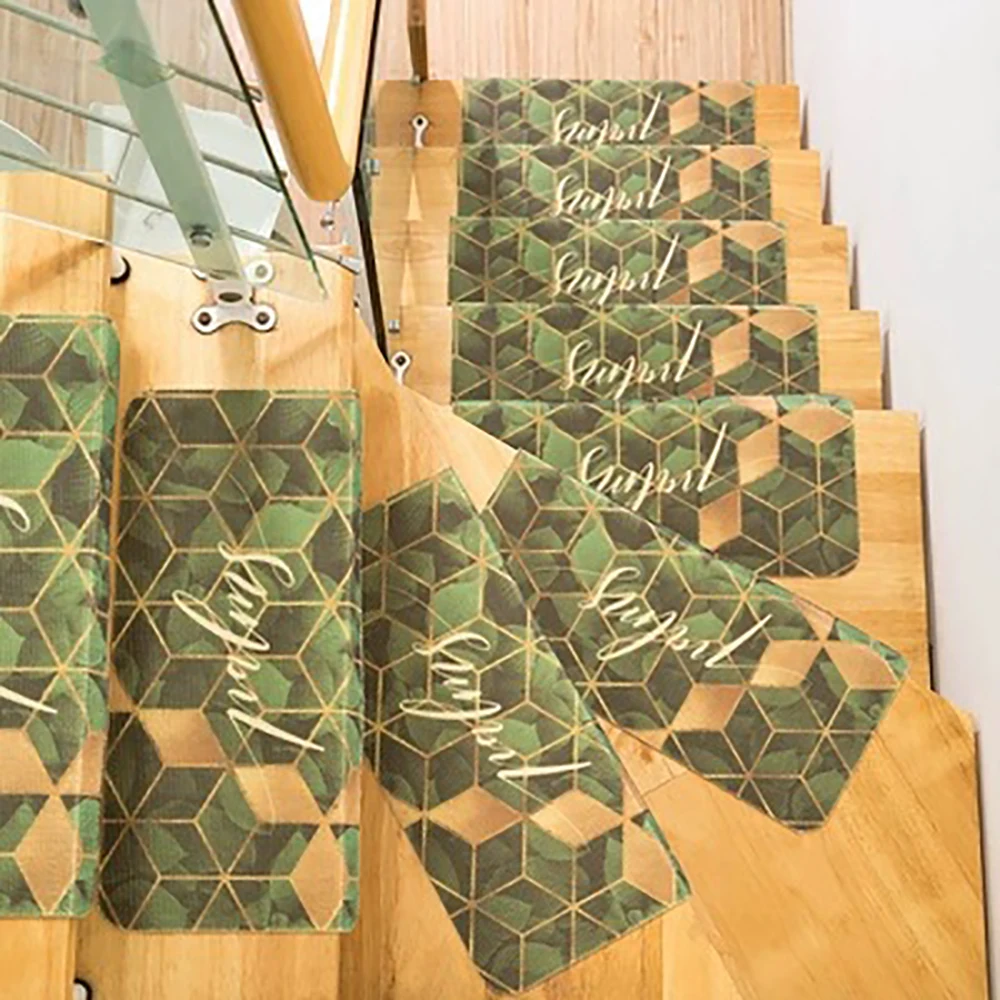 

Modern Home Stairs Carpet Anti-slip Foot Protection Carpet Nordic Rug Various Style Patterns Carpet Treads Stairs Washable