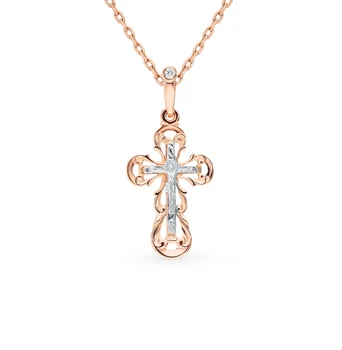 

Gold pendant with diamond sunlight sample 585 test