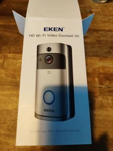 EKEN-Timbre de puerta de seguridad inalámbrico para puerta, monitor de seguridad inalámbrico modelo V5 para puerta con timbre y vídeo con conexión Wifi, grabadora de vídeo con visión nocturna, perfecta para el hogar