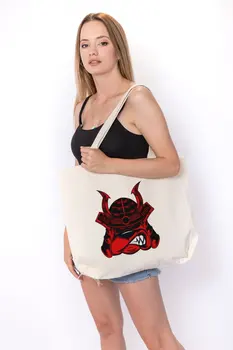 

Angemiel Bag Large Samurai Dog Shopping Beach Tote Bag