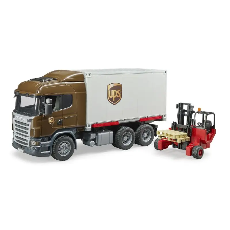 Bruder 03-581 Scania UPS van with forklift and pallets |