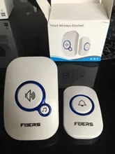 Timbre de puerta inalámbrico FUERS M557, 433Mhz, para hogar, bienvenida, 150M de largo, 32 canciones