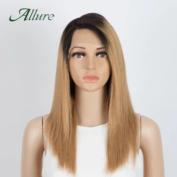 

Ombre T Part Transparent Lace Front Straight Human Hair Wigs For Black Women Remy Brazilian Brown 99J Blue Color Lace Wig Allure