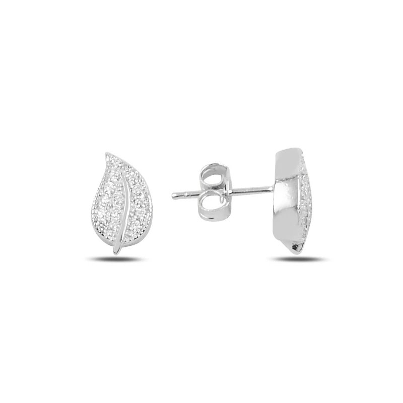 

Armagano Zircon Cubic Zirconia Leaf Earrings