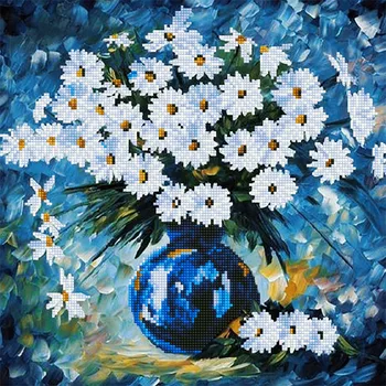

Crystal mosaic (diamond embroidery) "Freya" alv-51 "chamomile morning" 40x40 cm