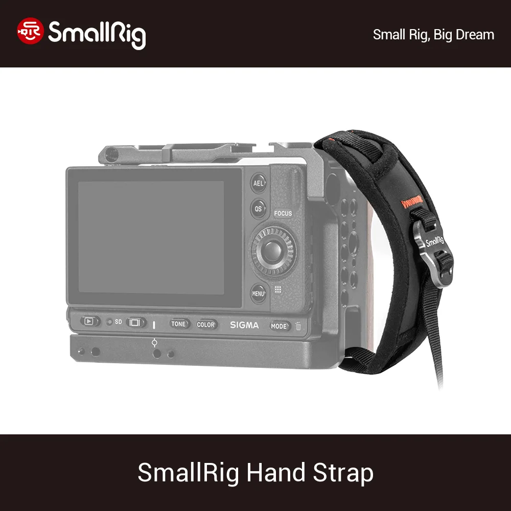 

SmallRig Universal Hand Strap For Camera Cage Side Handgrip Strap With Slot SmallRig Cage Hand Strap Camera Support Rig -2456