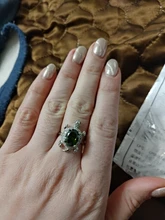 Anillo de tortuga verde oliva grande para mujer, anillos de piedra circón de cristal de Color plateado para mujer, joyería de boda, regalo de San Valentín