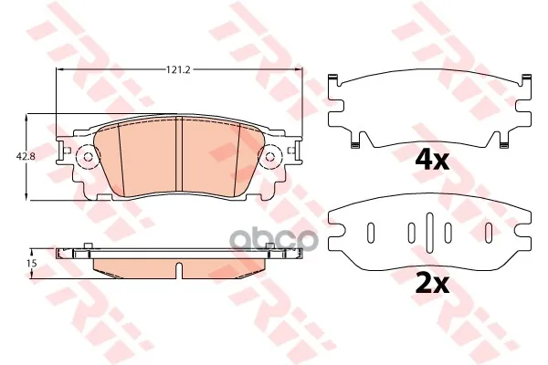 Колодки Тормозные Lexus Nx 14- Задние Trw/Lucas Gdb4459 TRW/Lucas арт. GDB4459