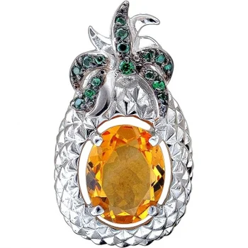 

Esthete brooch with cubic zirconia and Swarovski crystal in silver