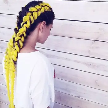 

Braiding hair 165g Synthetic Hair Black Brown Red Pink Purple Long kanekalon Jumbo Braids Crochet Braids Box Hair 41 Inch