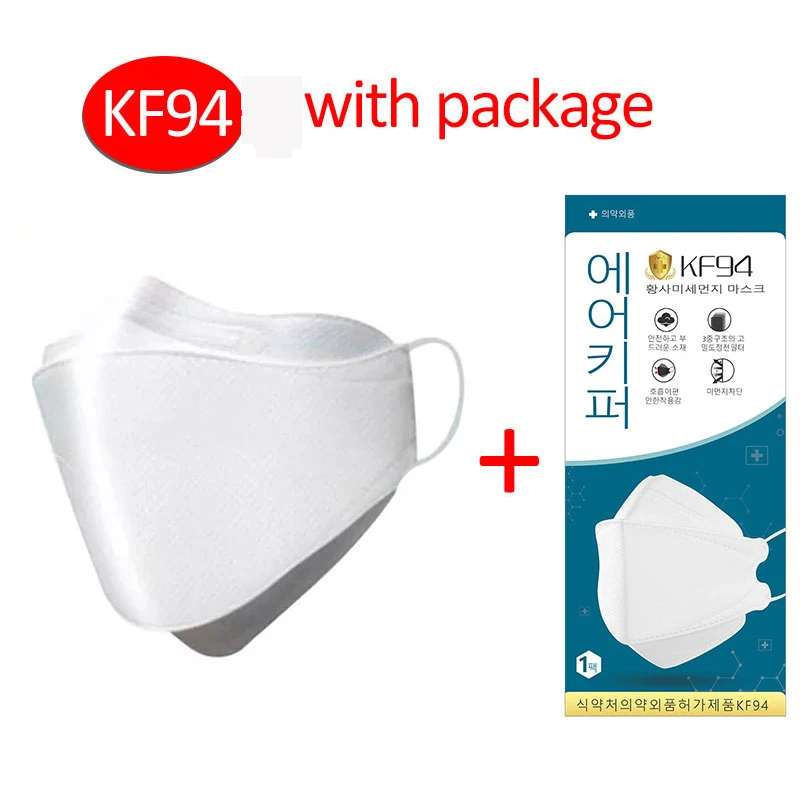 

50pcs KF94 Face Mask 4 Layer 98% filter Dustproof Protection Face Mouth Mask Breathable Anti Dust Bacteria Month Cover As N95