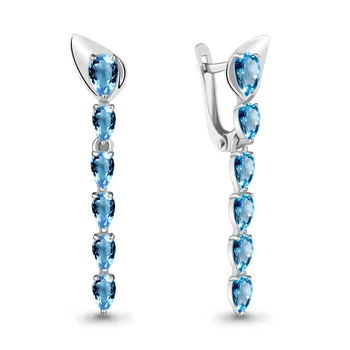 

Silver earrings with Topaz Swiss