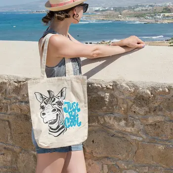

Angemiel Bag Just Be Cool Zebra Shopping Beach Tote Bag