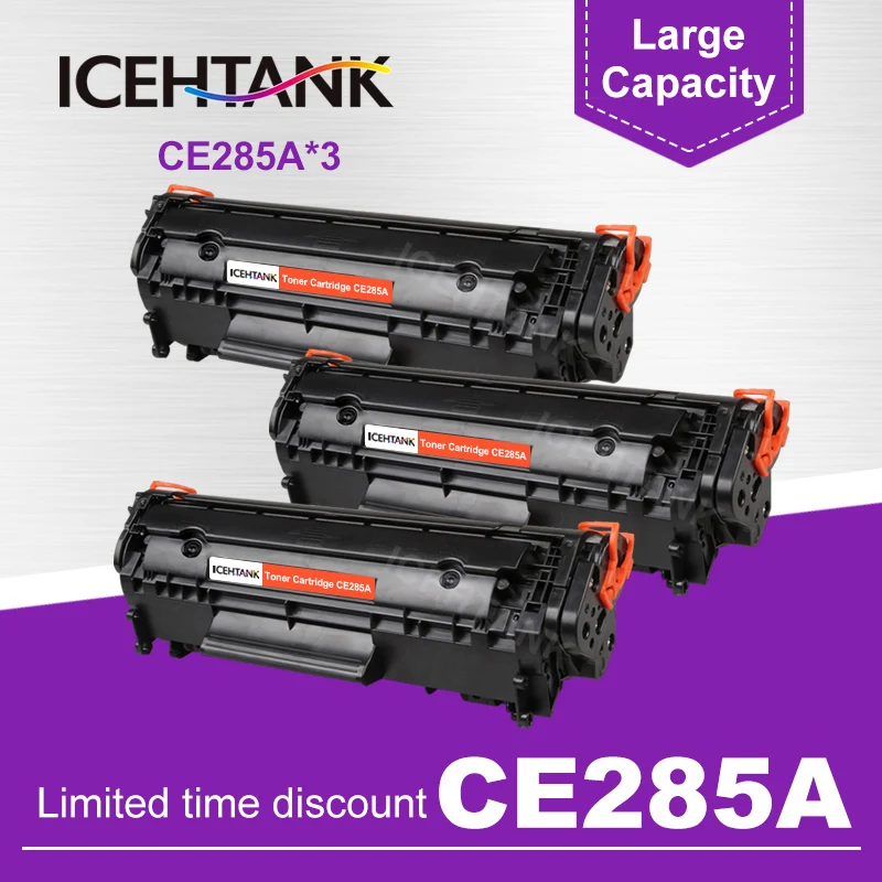 Картридж ICEHTANK 3 шт. тонер картридж CE285A 285A 85A для HP LaserJet Pro P1102 M1130 M1132 M1210 M1212nf M1214nfh