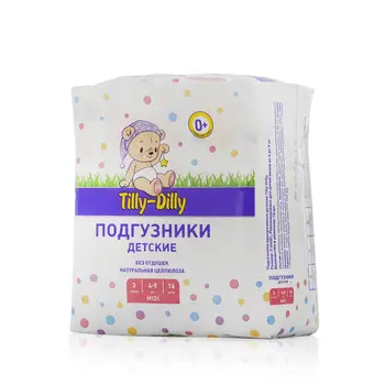 

Baby Diapers Tilly-dilly 3 4-9 kg 16 PCs