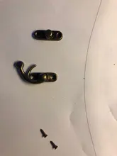 KAK-cerrojo de candado de hierro y bronce antiguo, 12 uds., 34x28mm, cerradura de gancho para Mini joyería, caja de madera con tornillos, Hardware para muebles