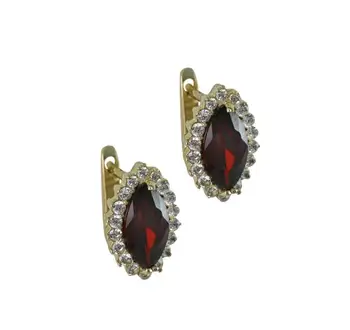 

Marquise Red Stone Gold Earrings 01-230-ER023