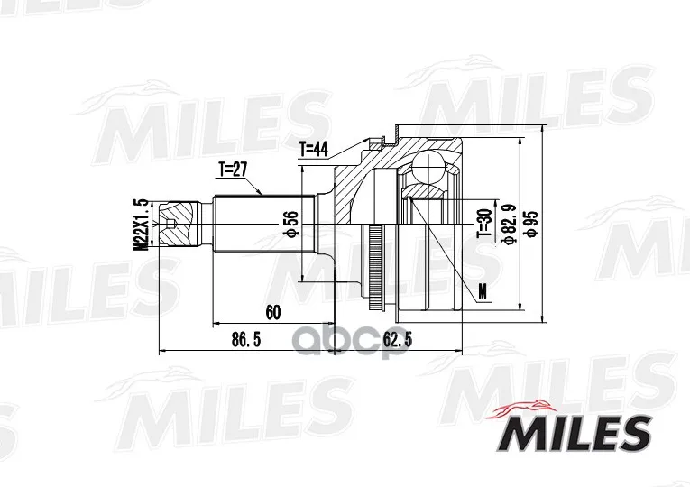 Шрус Subaru Impreza 2.0 90-01 Нар.(Abs) Miles Ga20418 Miles арт. GA20418