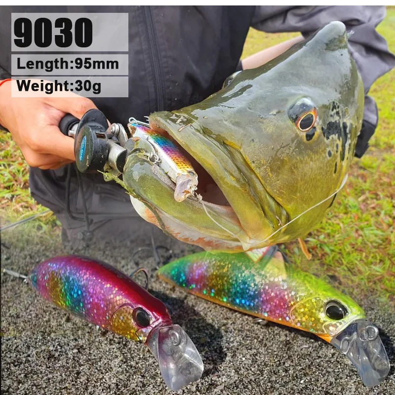 1 Pcs 95mm 30g Heavy Sinking Minnow Artificial Bait Hard Plastic Beach  Walker Pesca Bass Lure Fishing Tackle Accessories 9030