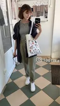Bolso de lona con estampado de rana para mujer, bolsa de gran capacidad estilo Harajuku, Estilo Vintage Hip Hop, bolso de hombro para chicas Kawaii