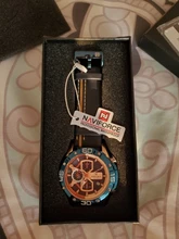 NAVIFORCE-reloj deportivo de lujo para hombre, cronógrafo de pulsera de cuero genuino militar, azul de marca, a la moda，hombre，relojes para hombre，relojes，rrelojes de cuarzo para hombre，relojes analógicos para hombre