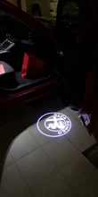 2 uds nueva moda LED COCHE Luz de bienvenida para puerta de proyector de logotipo para Alfa Romeo Giulia Giulietta Mito Stelvio Brera 147 de 156 GT 159