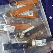 LLavero de cuero sintético para hombre y mujer, 8 colores, regalo de negocios, llavero para hombre y mujer, correa para llave de coche, billetera para la cintura, llaveros