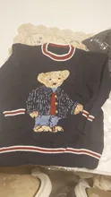 Bear Sweater Pullovers Shrugs Knitted Cartoon Warm Casual Winter Lady New-Fashion Autumn
