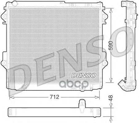 Радиатор Системы Охлаждения Toyota: Land Cruiser(J20) 4.5 D V8(Vdj200) 08- Denso арт. DRM50075