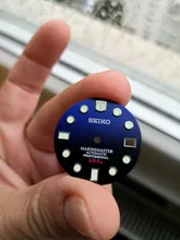 Esfera de reloj azul de 28,5mm, accesorios para reloj 7S26 0020 SKX007, novedad